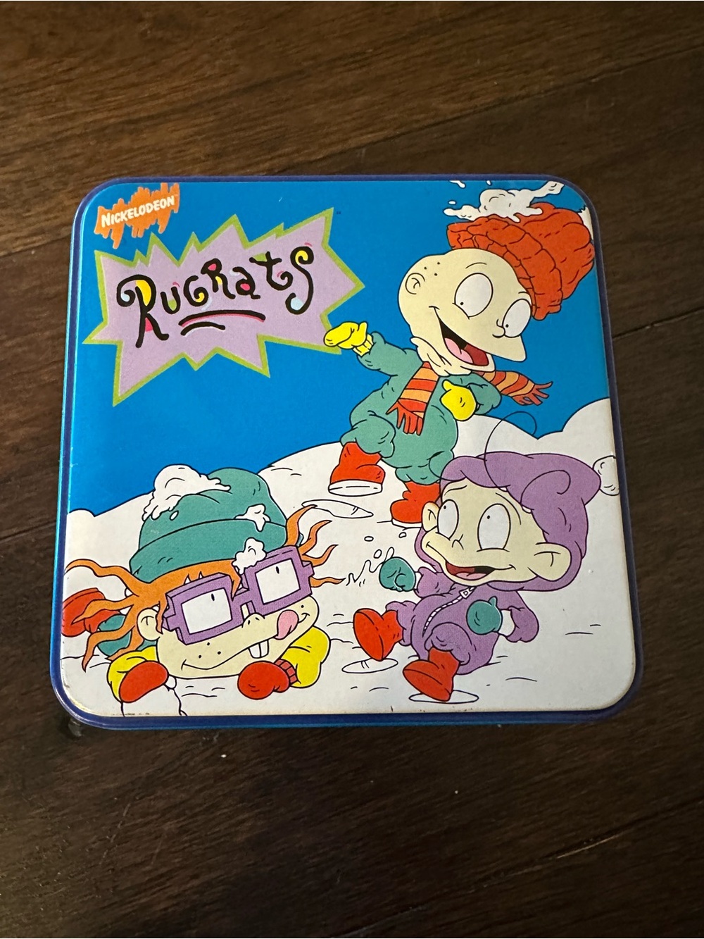 Vintage 1999 Rugrats Winter Holiday Taffy Tin Tommy Angelica Chuckie
